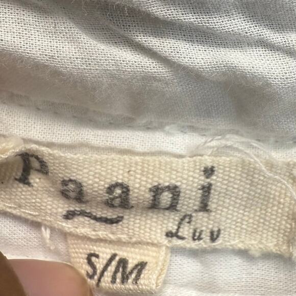 Paani S/M Cotton Summer Dress Mini Embroidered White Beach Greek Boho Elegant - Picture 5 of 11